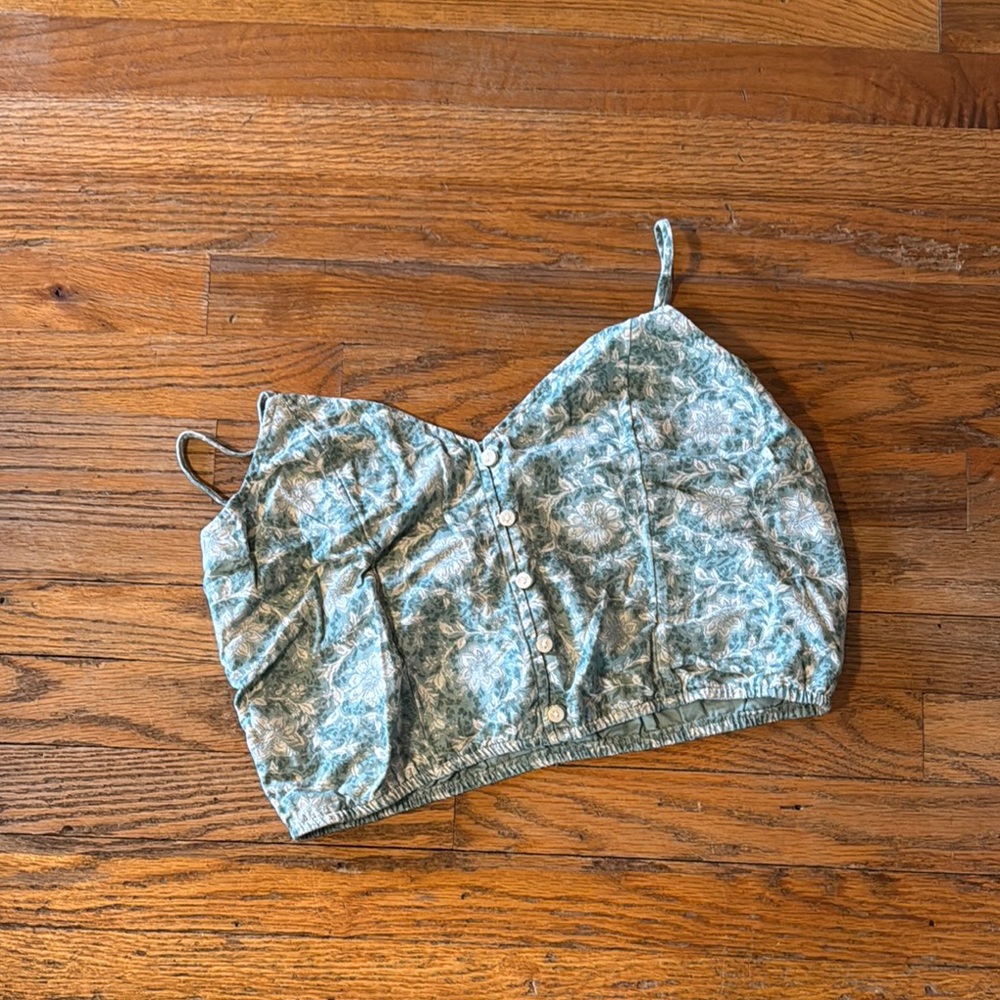 Stylish Blue Patterned Women's Top